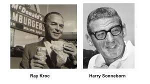 Black-and-white picture of Ray Kroc and Harry Sonneborn